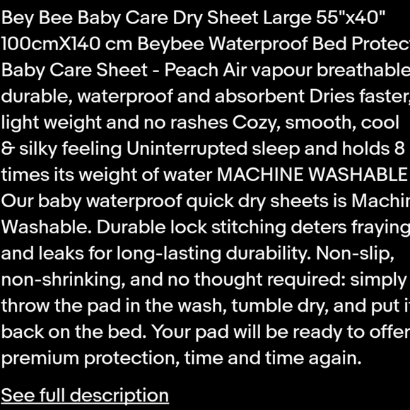 BeyBee Dry Sheet for bedwetting - multiple colors available - Picture 8 of 12